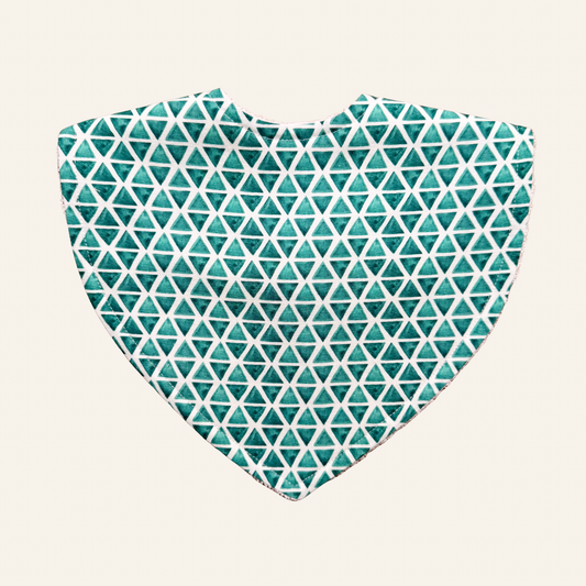 Watercolour Triangles Green Triangle Bib