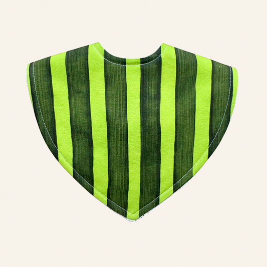 Painted Stripe Green By Molly Molly | Triangle Bib