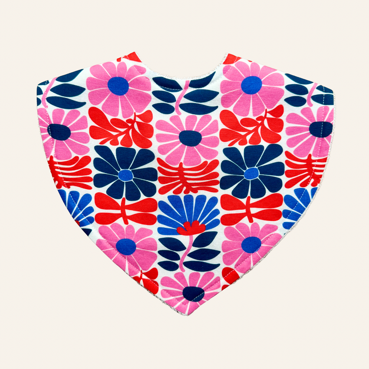 Flower Market Flowers White Triangle Bib