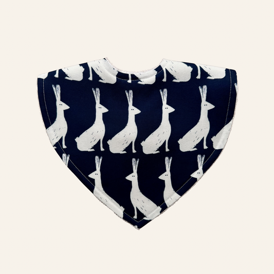 Navy Big Hare Triangle Bib