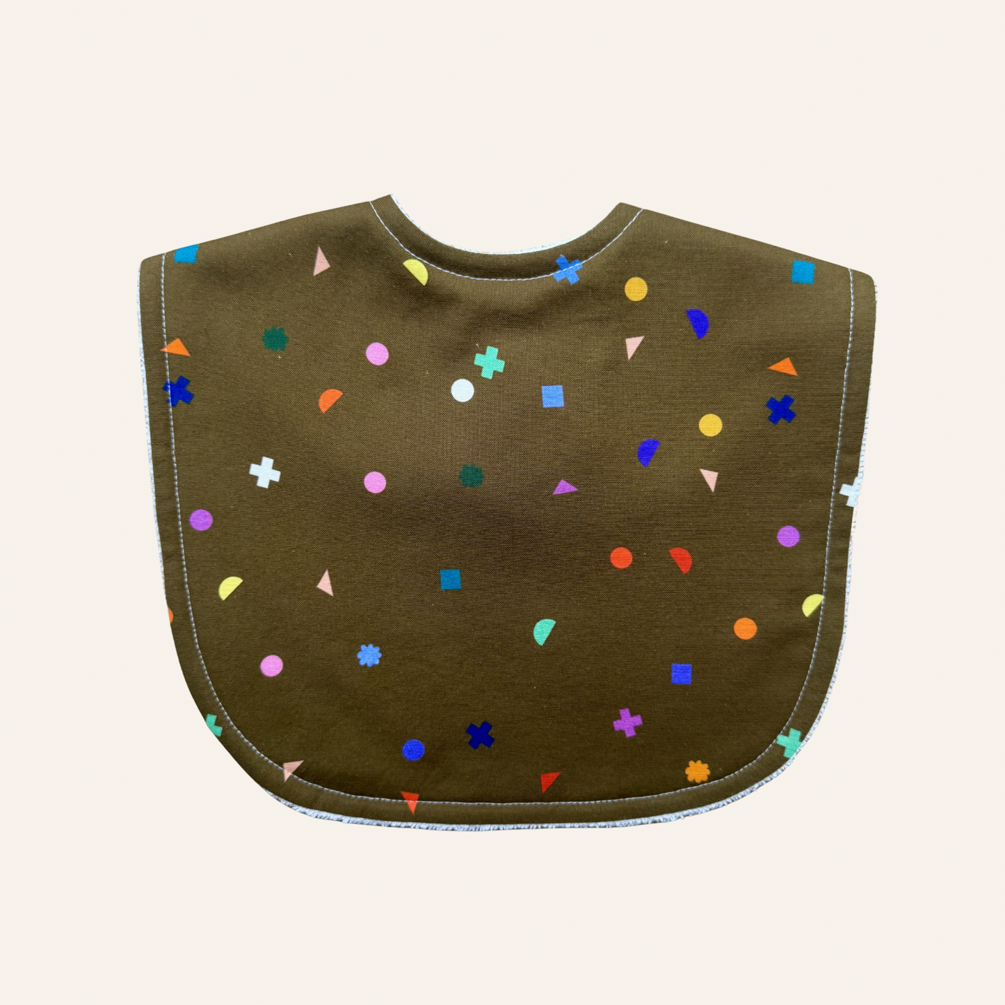 Cute Shapes Brown Classic Bib