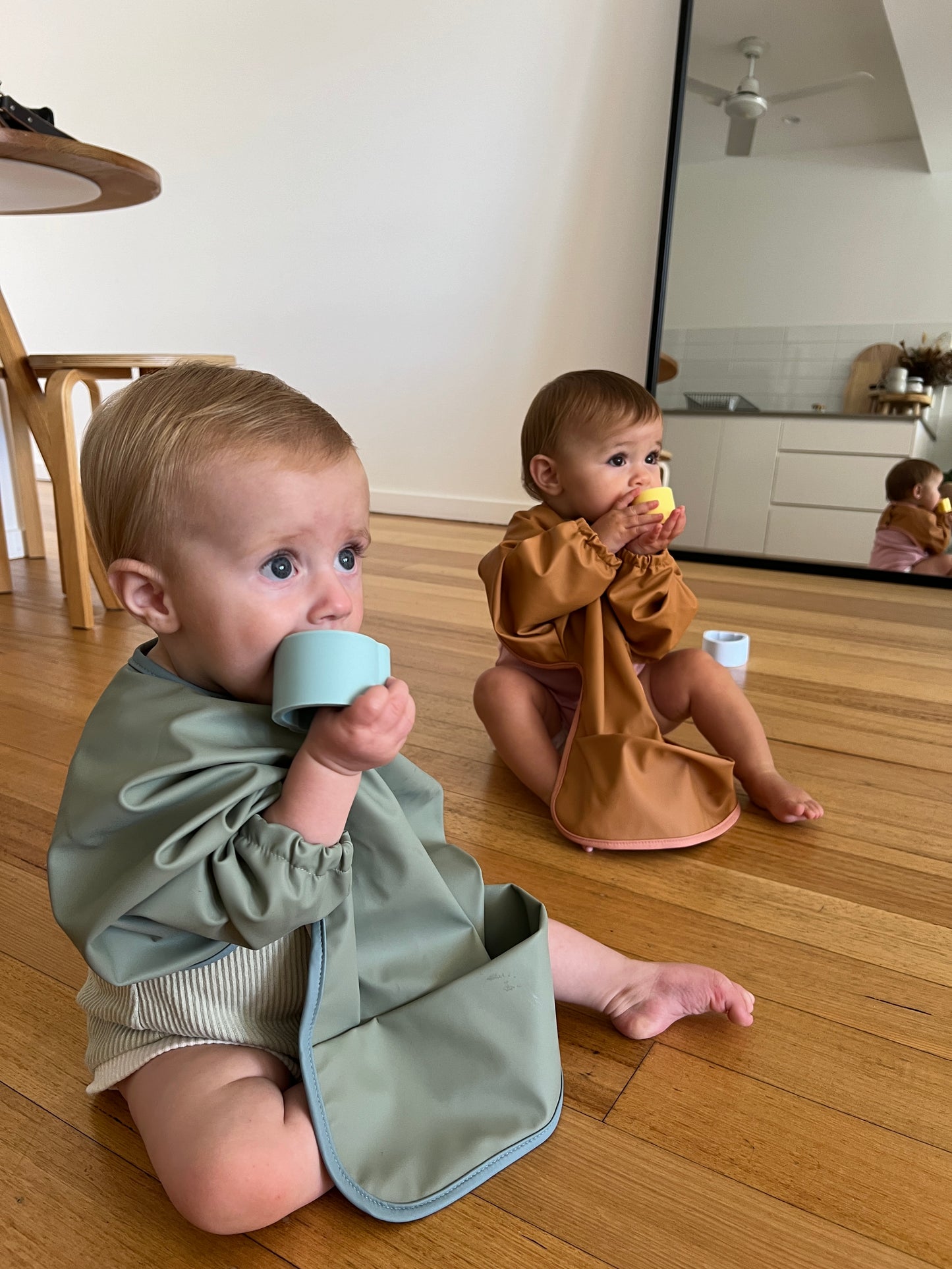 Smock Bib | Gumnut Two-Tone