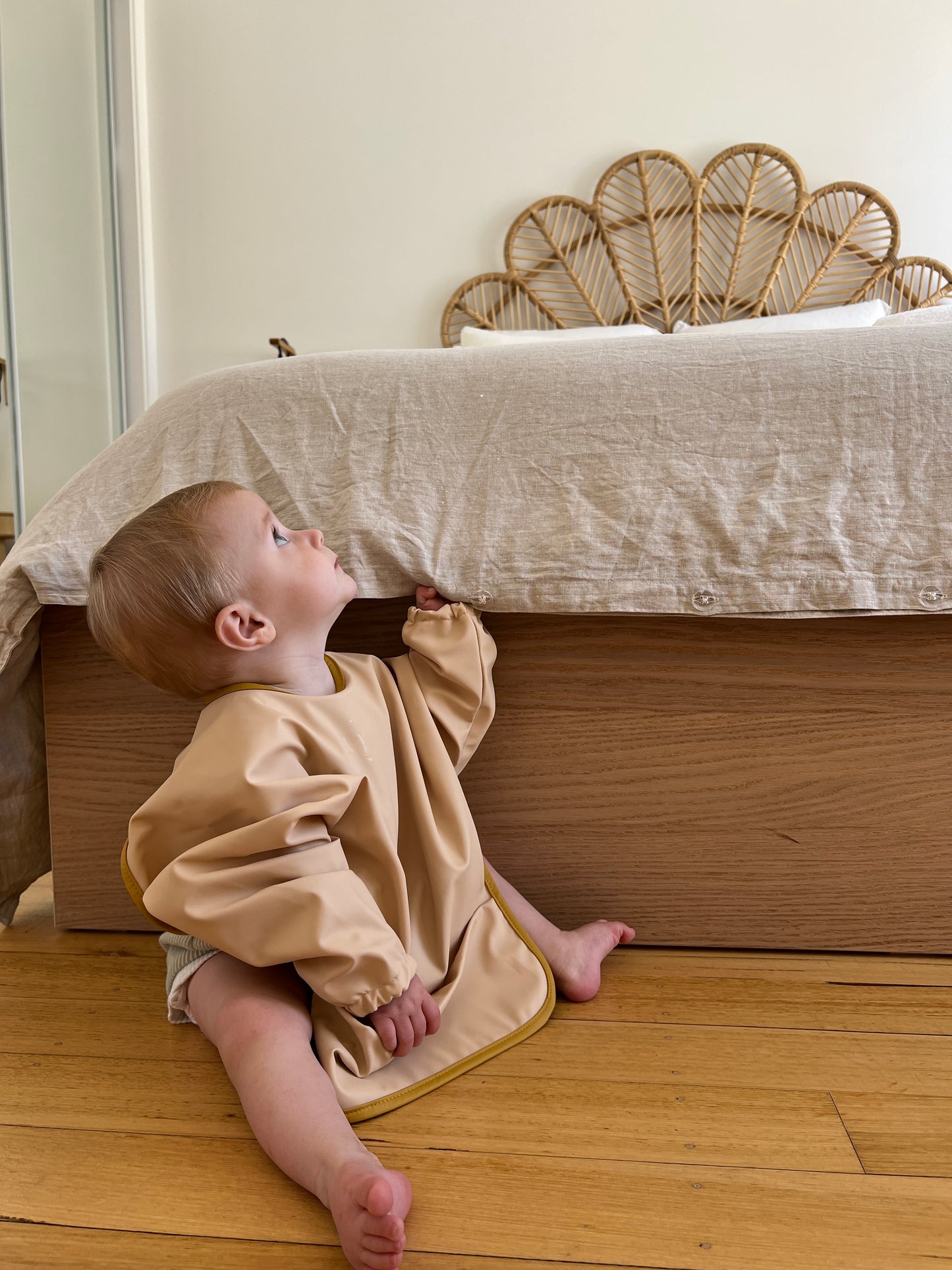 Smock Bib | Sand Two-Tone