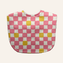 Load image into Gallery viewer, Check Mate - Pink with Yellow Speck Classic Bib