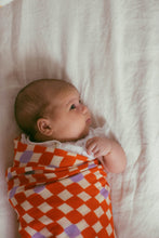 Load image into Gallery viewer, Check Mate Cherry Red with Lilac Speck | Swaddle