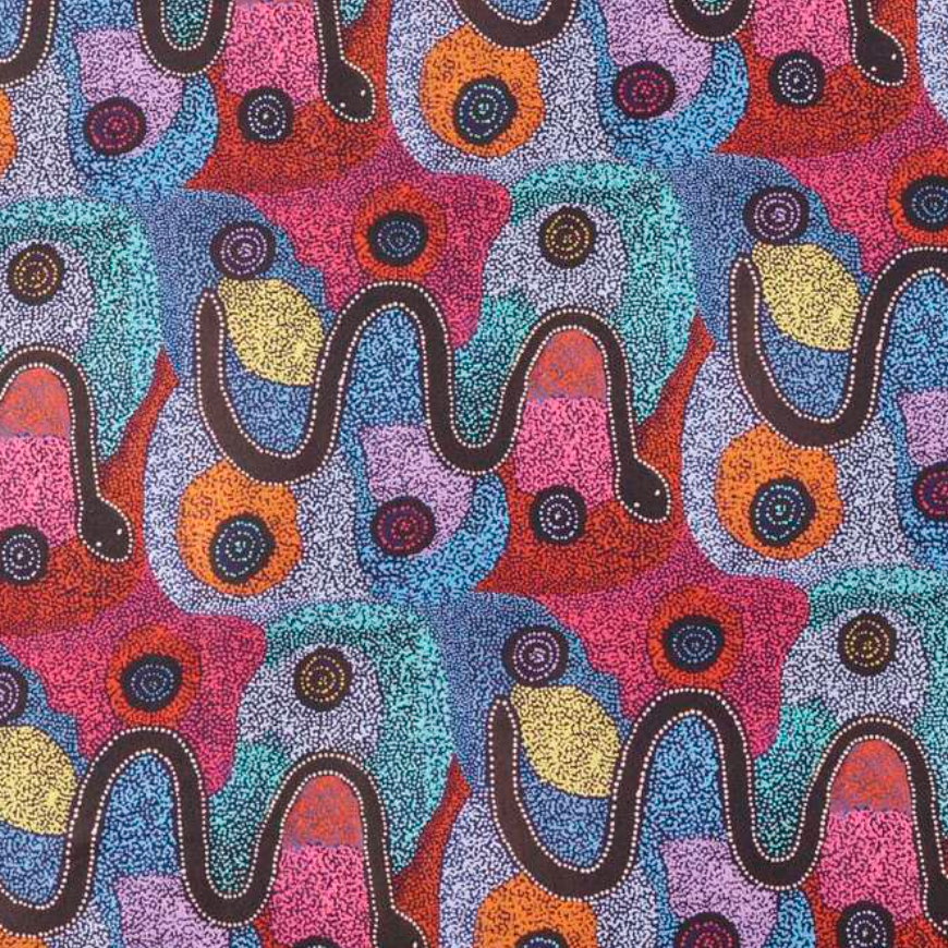 Snake Dreaming Multicoloured Burp Cloth