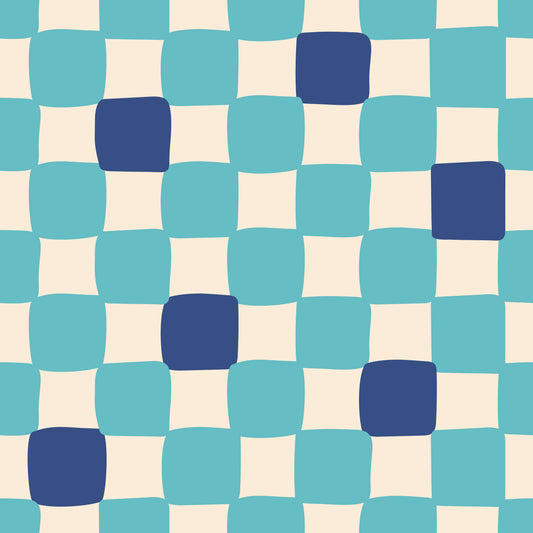 Check Mate - Pale Teal with Dusk Speck Burp Cloth