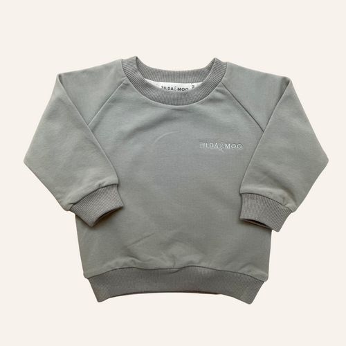Sage Green Signature Logo | Organic Cotton Jumper