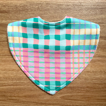 Wobbly Plaid By Suzz in Colour | Triangle Bib