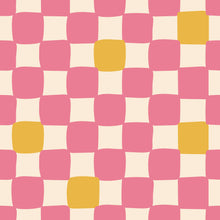 Load image into Gallery viewer, Check Mate -  Pink with Yellow Speck Triangle Bib