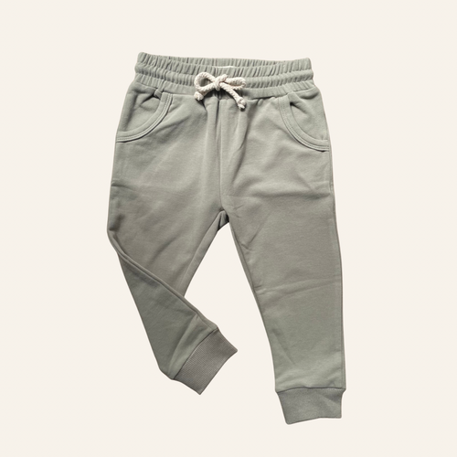 Sage Green | Organic Cotton Track Pants