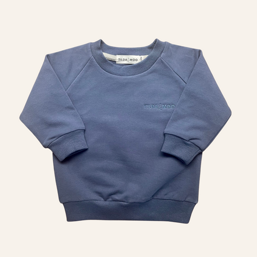 Powder Blue Signature Logo | Organic Cotton Jumper
