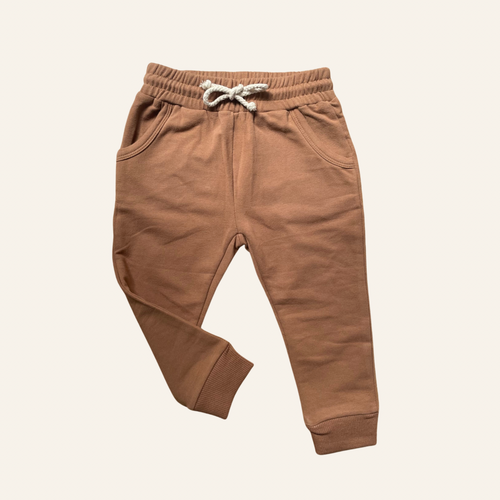 Chocolate Brown | Organic Cotton Track Pants