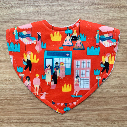 Millennial Girls Red Organic Cotton By Jennifer Bouron | Triangle Bib