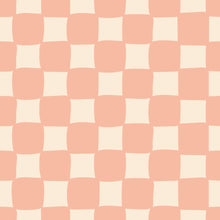 Load image into Gallery viewer, Checkerboard Pale Peach &amp; Cream Triangle Bib