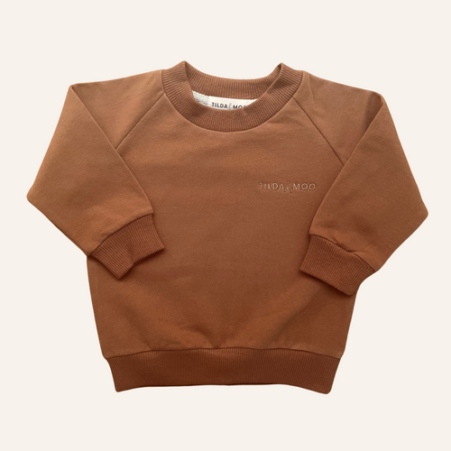 Chocolate Brown Signature Logo | Organic Cotton Jumper
