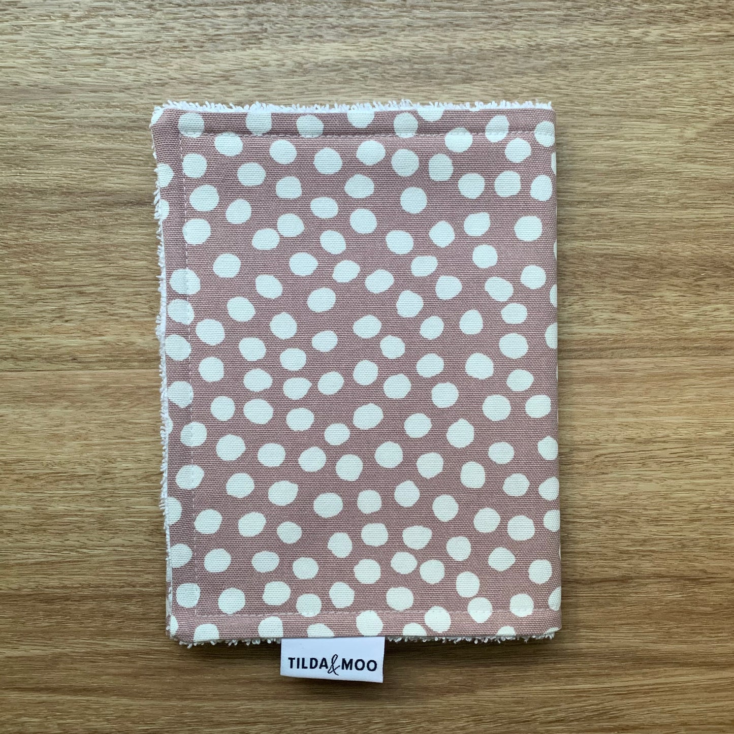 Dot Dusty Pink Burp Cloth