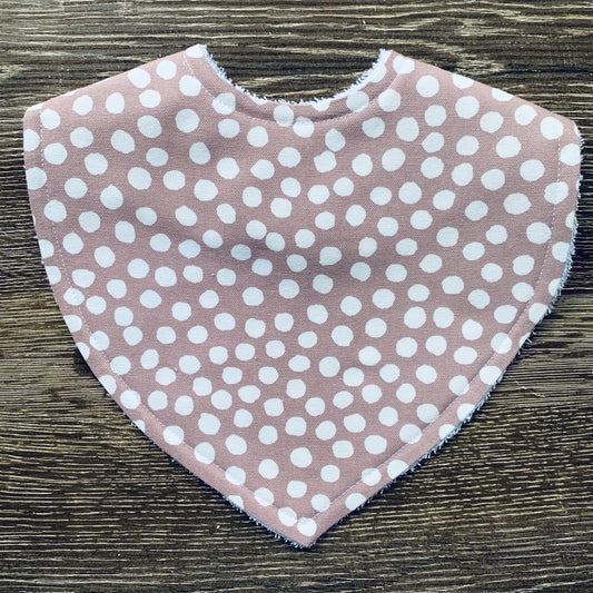 Dot Dusty Pink Triangle Bib