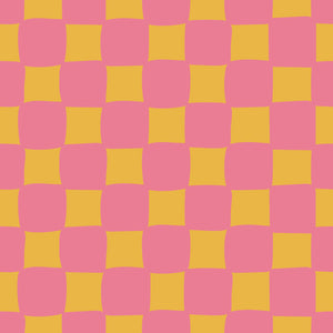 Checkerboard - Pink & Yellow Classic Bib